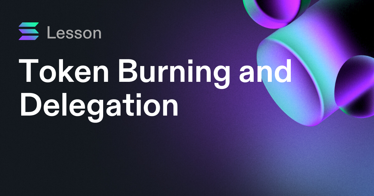 Token Burning and Delegation